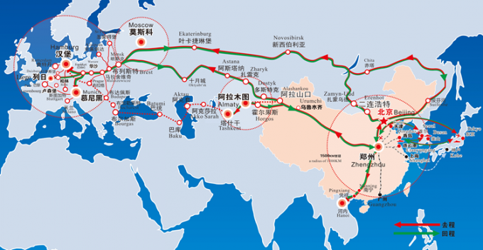 中国からのドイツ オーストリア ポーランド フランス スウェーデン1へのDDP FOBの鉄道貨物運送